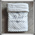 Couverture doublé en minky doux personnalisé, brodée prénom ET ornement